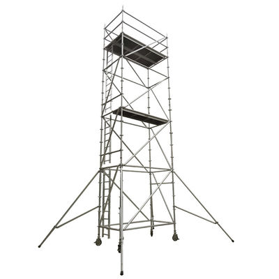 سعر جيد Platformwidth 0.6m To 1.2m Aluminium Scaffold Tower With Diagonal Pipe Structure Anodized Surface Ideal For Construction الانترنت
